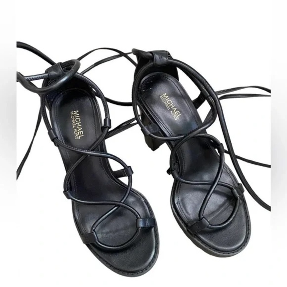 Michael Kors Vero Lug Platform Ankle Wrap Sandal